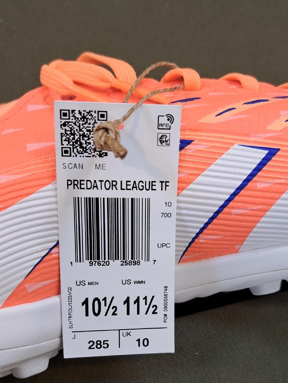 adidas Predator League TF Soccer  - Color: Coral/White/Orange - Size: Men 10.5 - Picture 11 of 11